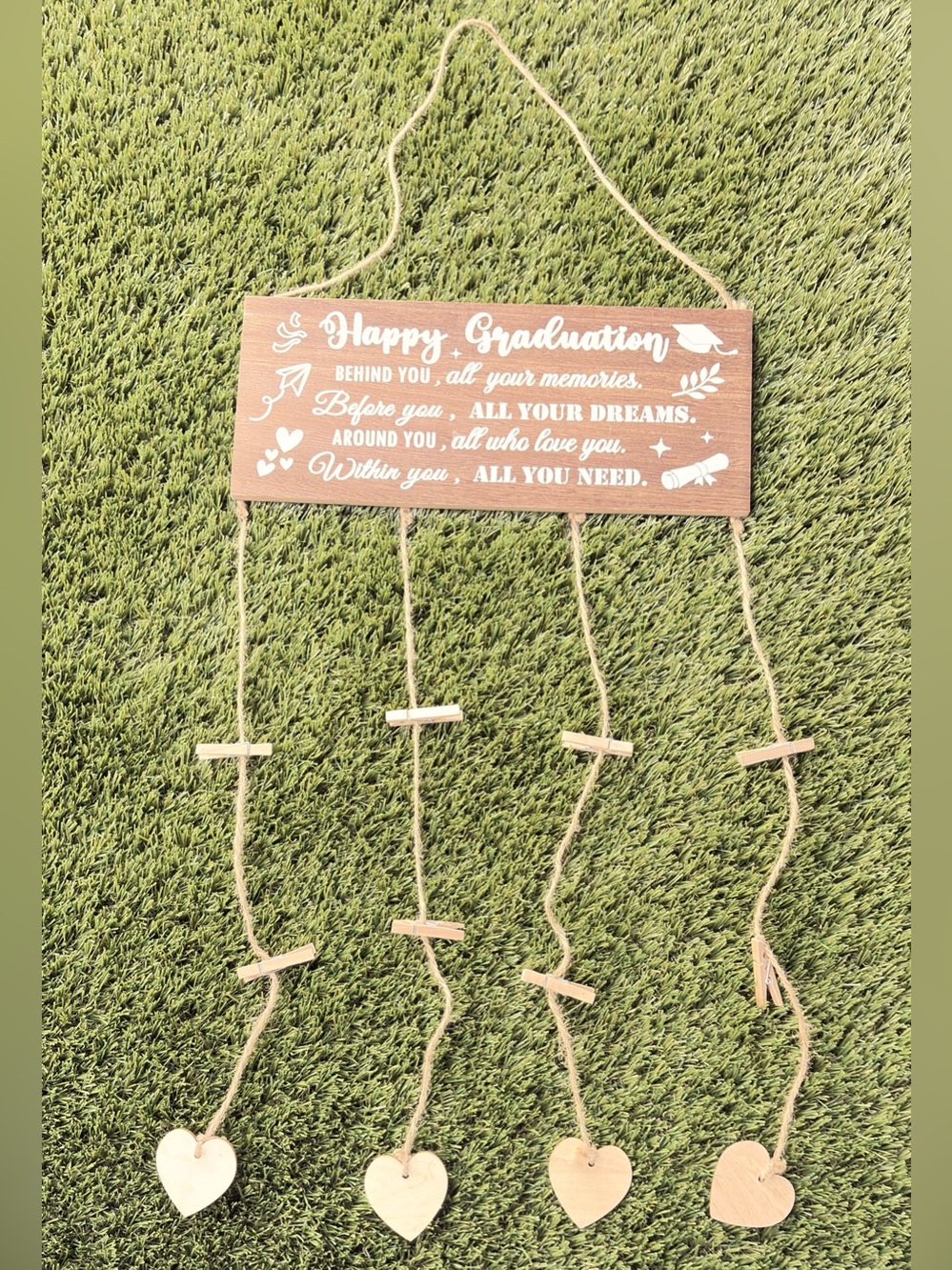Happy Graduation Wooden Hanging Photo Display